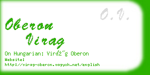 oberon virag business card